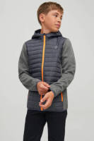 Jack & Jones JUNIOR gewatteerde jas JJEMULTI grijs/grijs melange