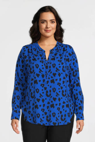 GREAT LOOKS Lange blouse met luipaardprint