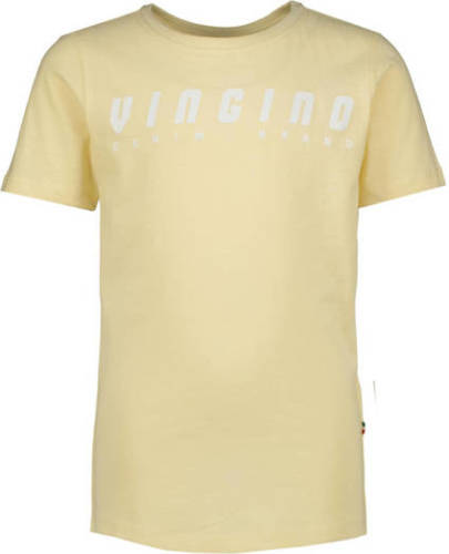 Vingino T-shirt met logo lichtgeel