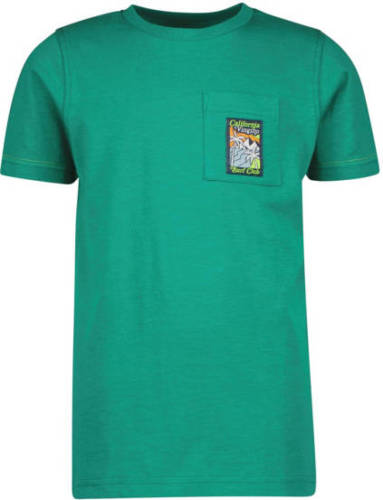 Vingino T-shirt JURF met backprint zeegroen