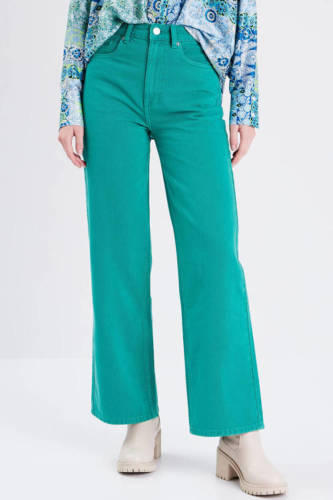 Cache Cache high waist wide leg jeans turquoise