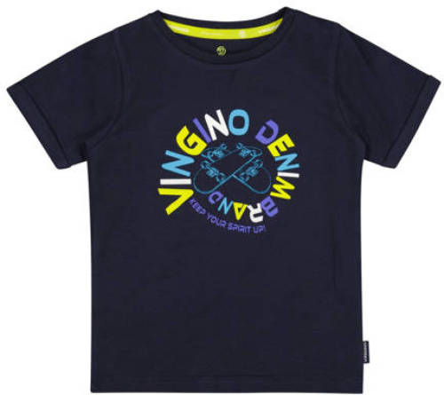 Vingino T-shirt HANSON met printopdruk donkerblauw