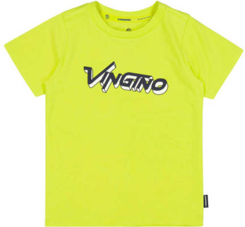 Vingino T-shirt HUCKLE met logo fel geel/groen