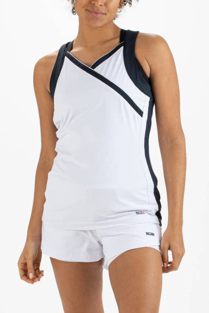 Sjeng Sports sporttop wit/zwart