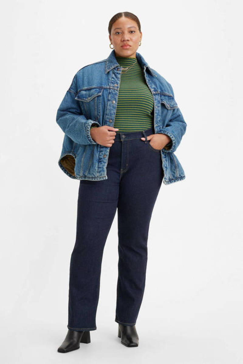 Levi's Plus 724 high waist straight fit jeans dark indigo rinse