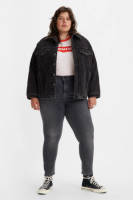 Levi's Plus 721 high waist skinny jeans black worn in