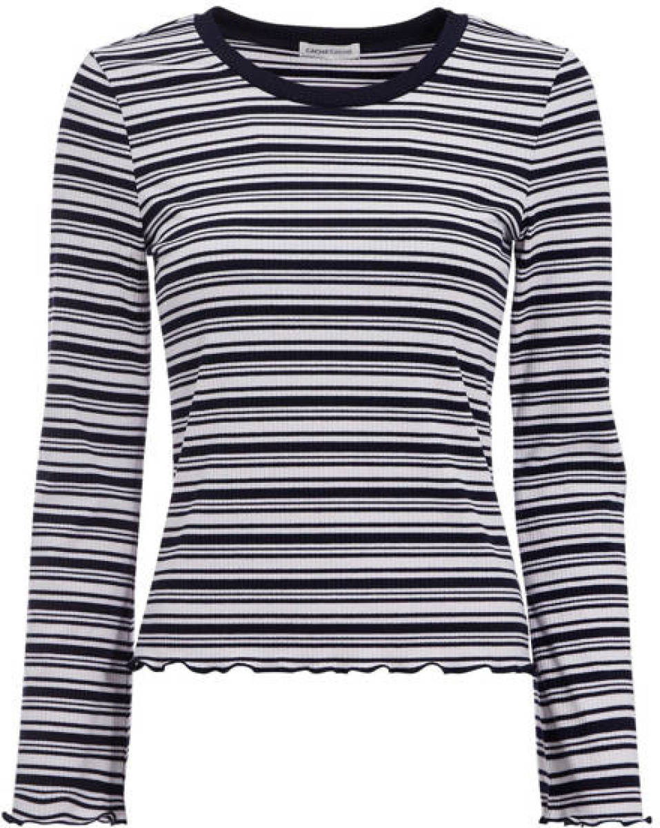 Cache Cache gestreepte top ecru/donkerblauw