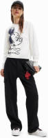Desigual sweater met printopdruk wit/zwart
