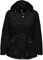 ONLY CARMAKOMA jas CARNEWSTARLINE met ceintuur zwart