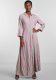 Y.A.S gestreepte maxi blousejurk YASSAVANNA lichtgroen/ roze