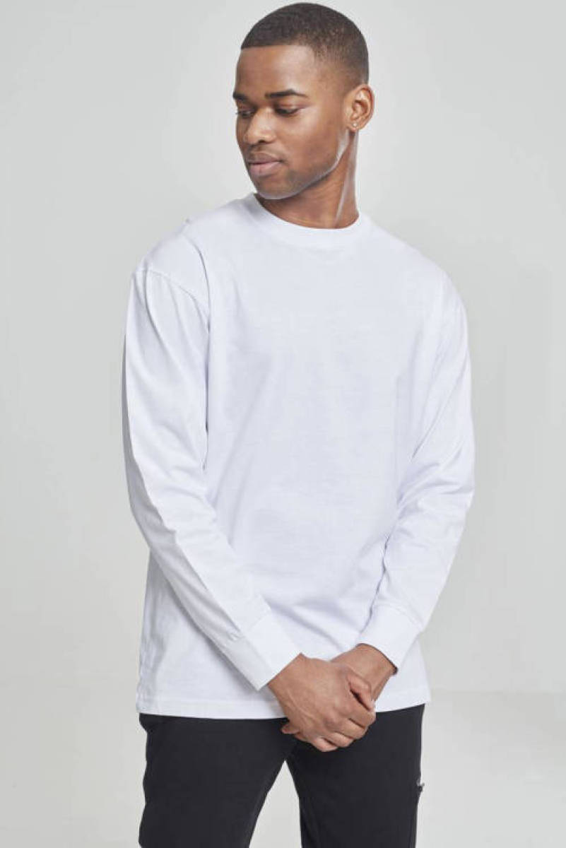 Urban Classics regular fit longsleeve wit