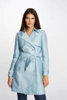 Morgan trenchcoat jas met studs lichtblauw