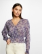 Morgan korte blousetop met paisleyprint paars/lila/lurex