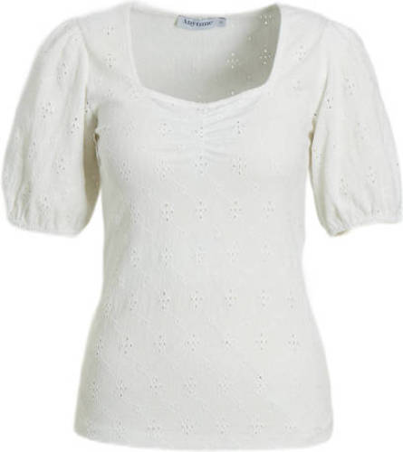 anytime Broderie top wit