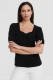 anytime Broderie top zwart