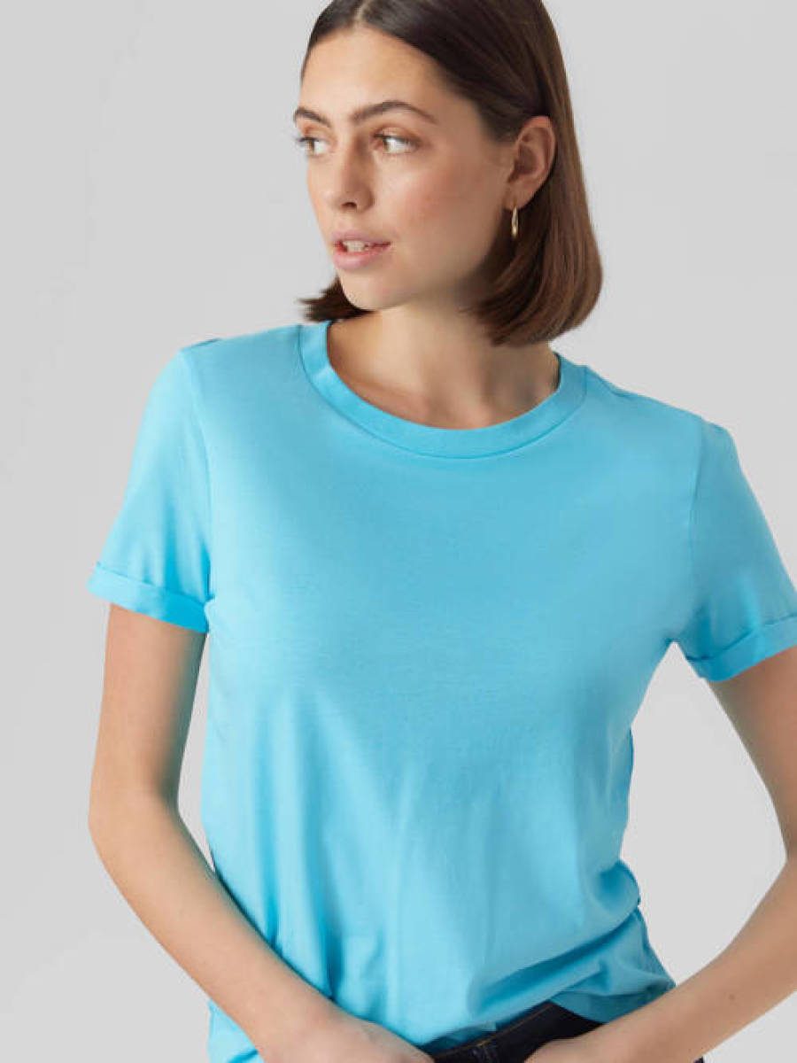 VERO MODA T-shirt VMPAULA turquoise