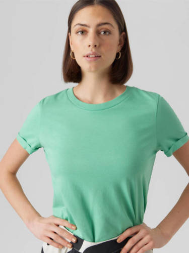 VERO MODA T-shirt VMPAULA jadegroen