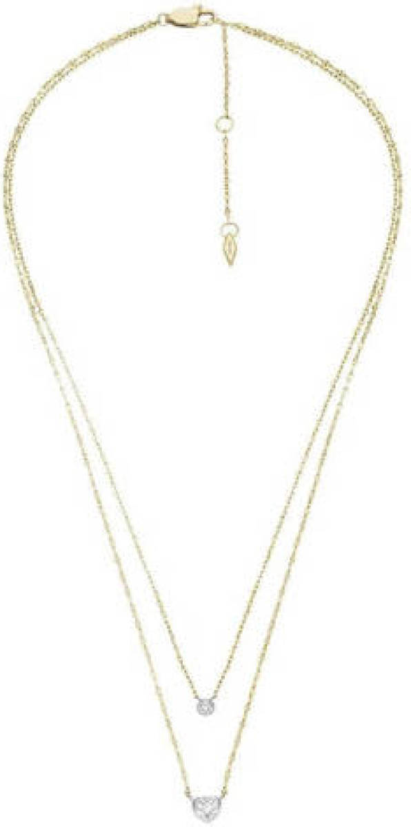 Fossil gelaagde ketting JF04357998 Sadie goudkleurig