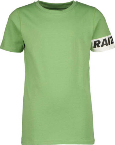 Raizzed T-shirt R123KBN30004 met logo lichtgroen