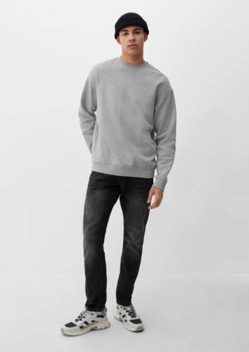 Q/S designed by gemêleerde sweater grijs melange