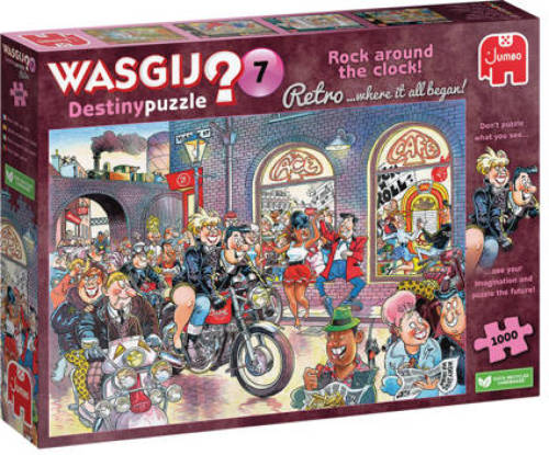 Wasgij Retro Destiny 7 - Rock around the clock! legpuzzel 1000 stukjes