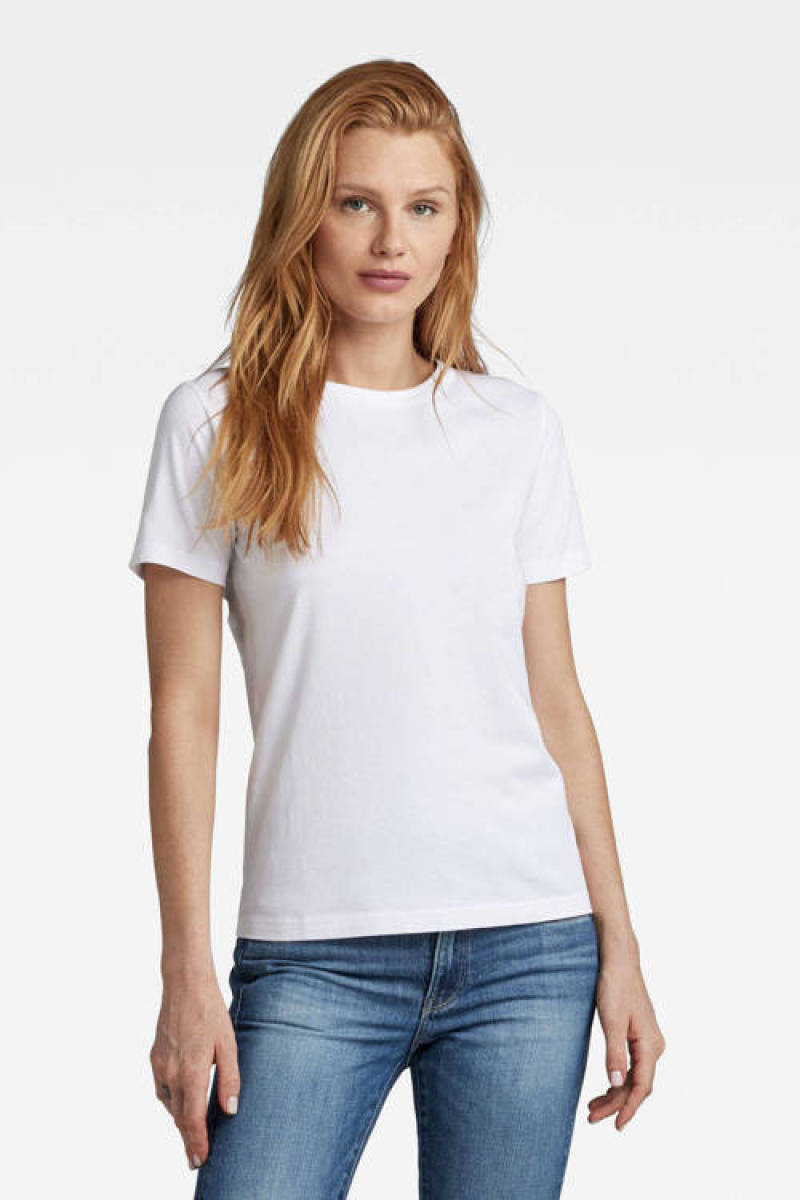 G-star Raw T-shirt Nysid RAW. slim r t wmn met logo wit