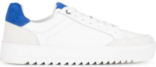 Ps poelman MIKE leren sneakers wit/blauw