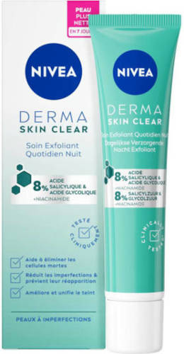 Nivea Derma Skin Clear Night scrub - 40 ml