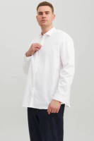 JACK & JONES PLUS SIZE oversized overhemd JPRBLACARDIFF Plus Size wit