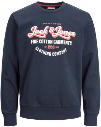 Jack & Jones sweater JJANDY met logo navy blazer