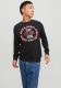 Jack & Jones sweater JJANDY met logo zwart