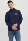 Jack & Jones sweatvest JJANDY met logo navy blazer