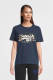 Superdry T-shirt met tekst donkerblauw/goud/groen