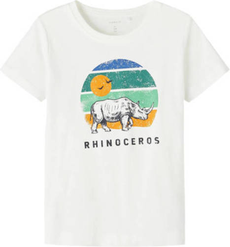 NAME IT MINI T-shirt NMMBERT met printopdruk wit