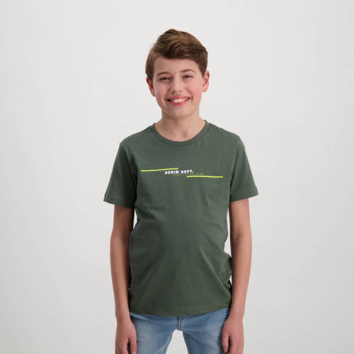 Cars T-shirt SEPPE met tekst army groen