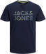 Jack & Jones regular fit T-shirt JJNEON met printopdruk donkerblauw