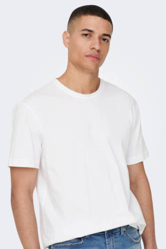 ONLY & SONS regular fit T-shirt ONSMAX wit