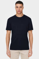 ONLY & SONS regular fit T-shirt ONSMAX van biologisch katoen donkerblauw