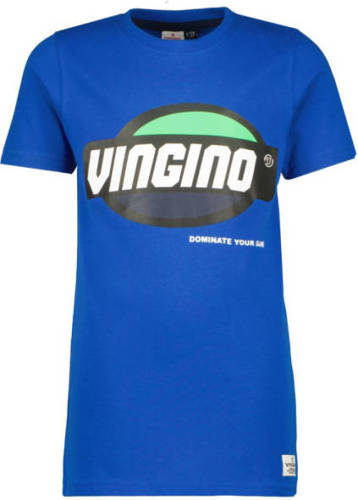 Vingino T-shirt met logo kobaltblauw