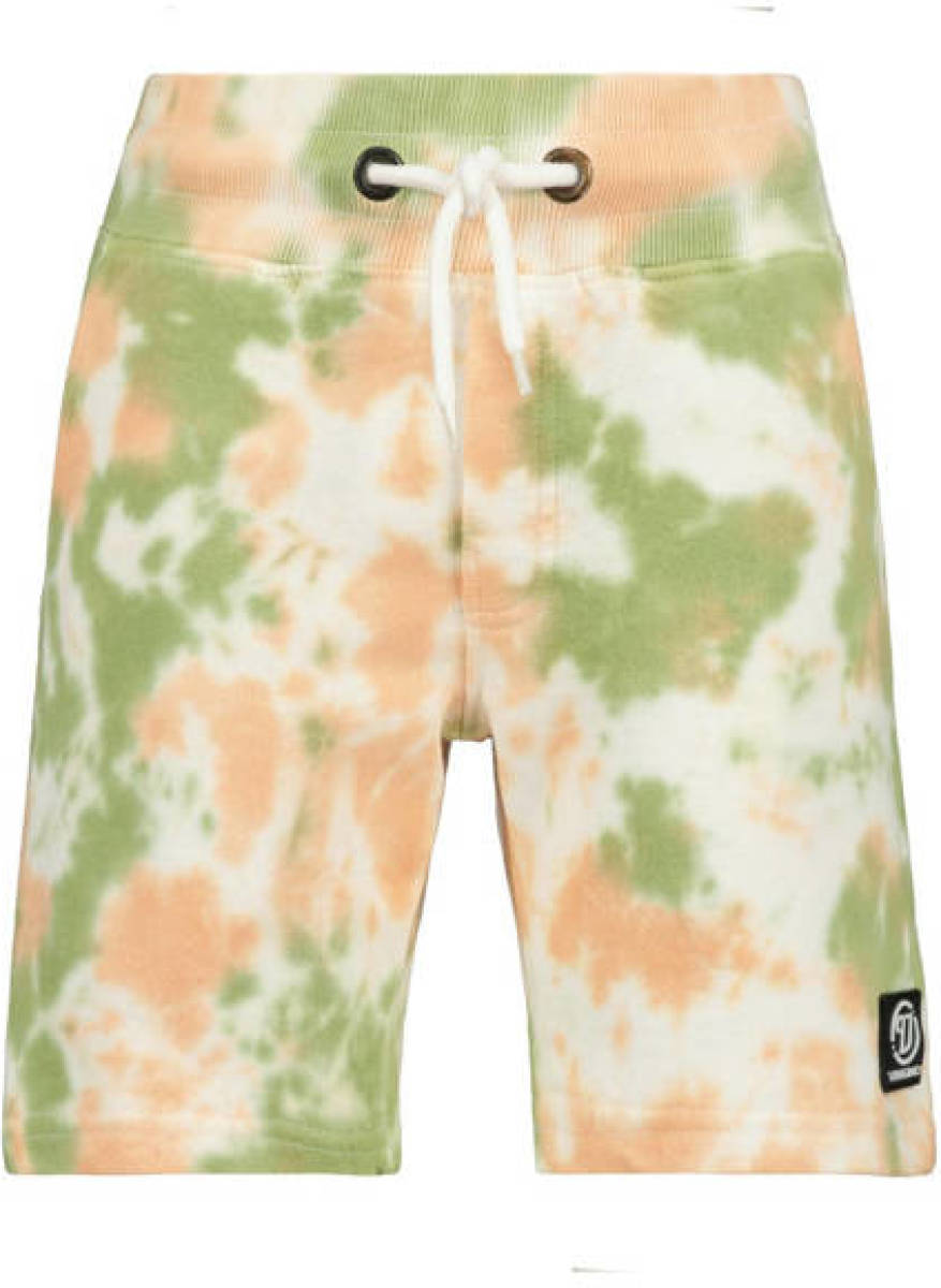 Vingino tie-dye regular fit short RANELL ecru/groen/zalm