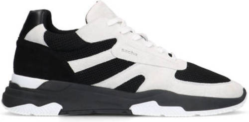 Sacha suède sneakers zwart/wit