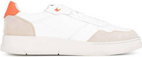 Ps poelman GABA leren sneakers wit/oranje