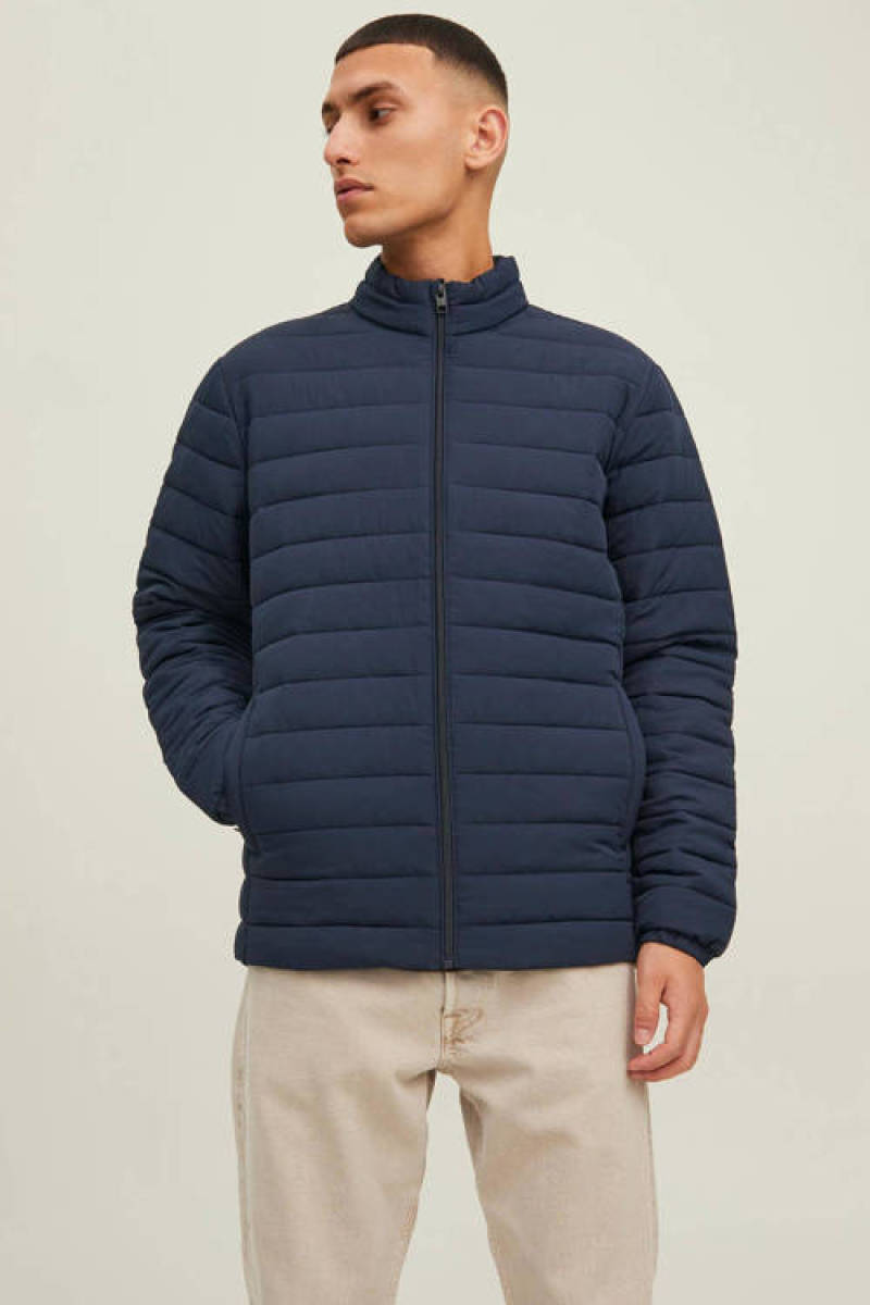 Jack & Jones ESSENTIALS gewatteerde jas JJERECYCLE navy blazer