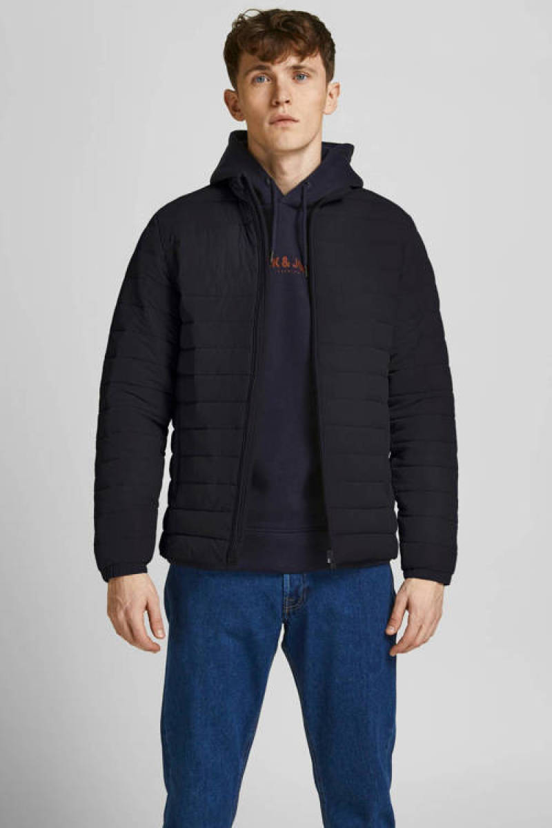 Jack & Jones ESSENTIALS gewatteerde jas JJERECYCLE black