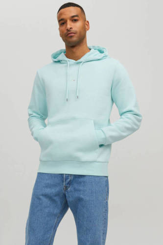 Jack & Jones PREMIUM hoodie JPRBLUARCHIE met printopdruk bleached aqua