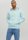 Jack & Jones PREMIUM hoodie JPRBLUARCHIE met printopdruk bleached aqua