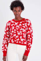 Cache Cache gebloemde trui rood/wit