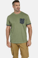 Charles Colby oversized T-shirt EARL HIGGLES Plus Size kaki