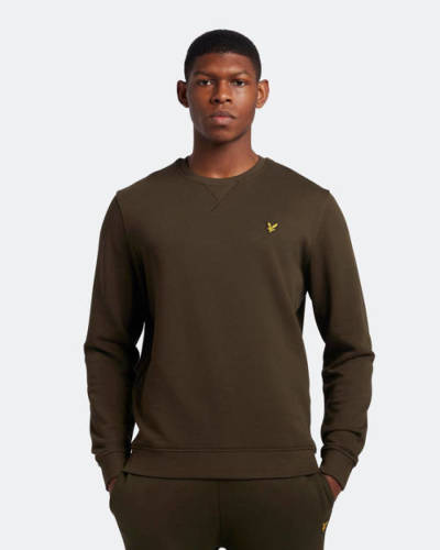 Lyle & Scott gemêleerde sweater olive