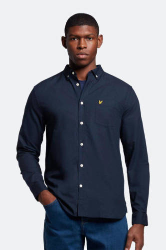 Lyle & Scott regular fit overhemd dark navy